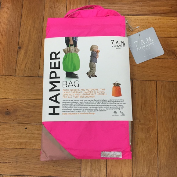 7AM Enfant Handbags - 7AM Enfant Hamper Bag Pink NWT